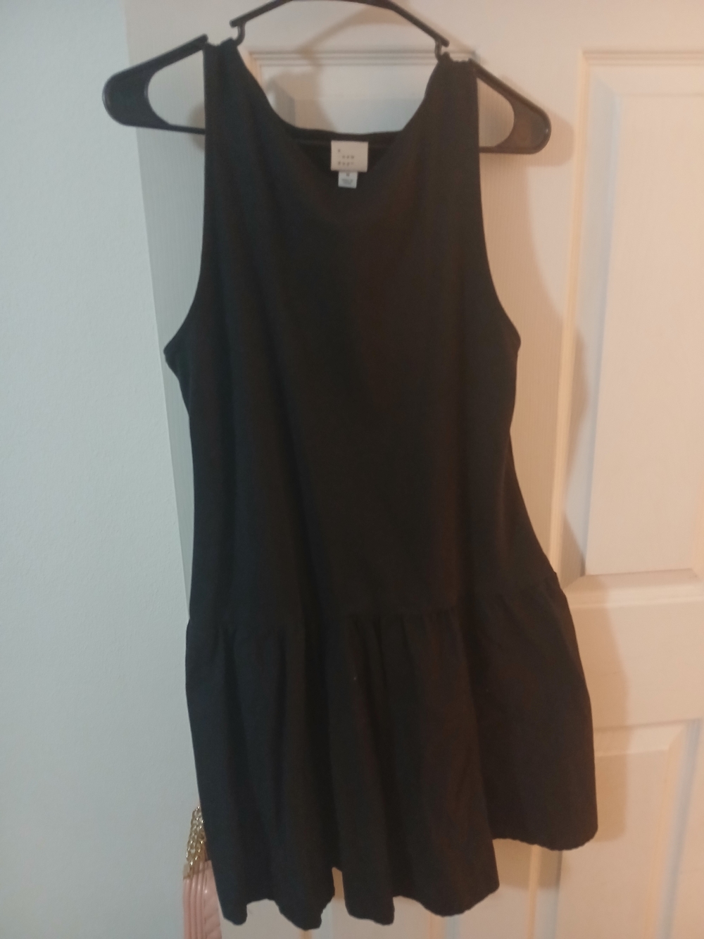 a new day Black Sleeveless Dress with Ruffle Hem
